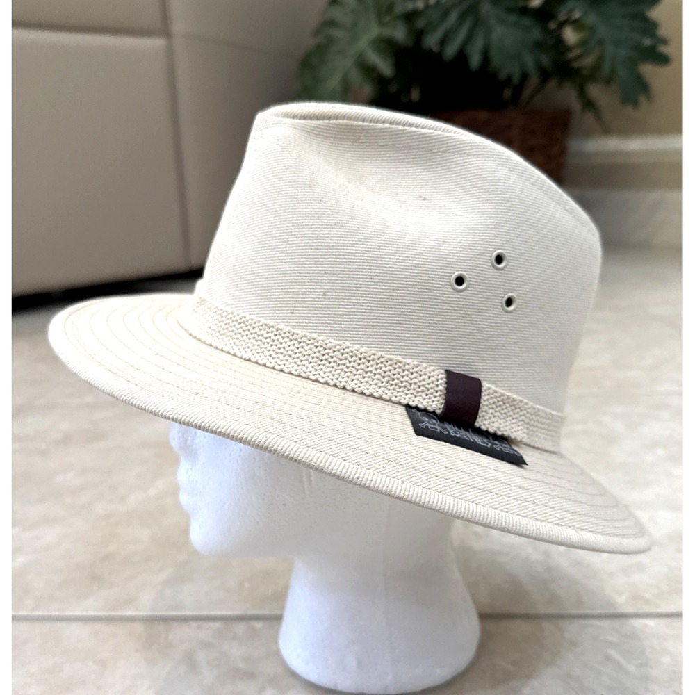Billy Bones Club Fedora Style Hat Canvas Cream‎ Ivory Sz S Swag Jazz Style